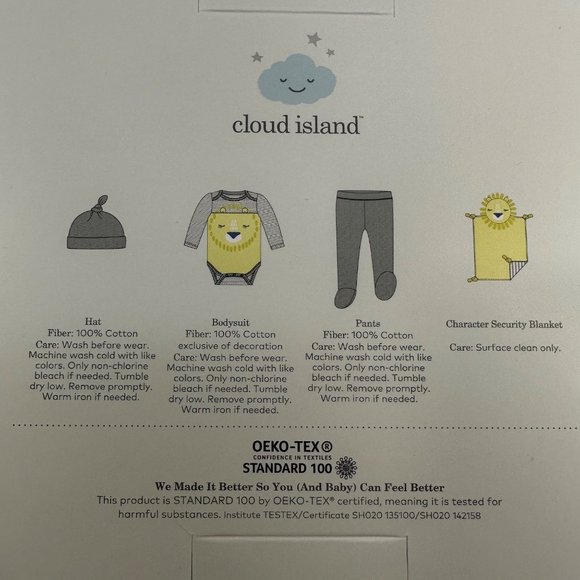Cloud Island Welcome Home Baby Gift Set Yellow New In Package - Picture 4 of 7